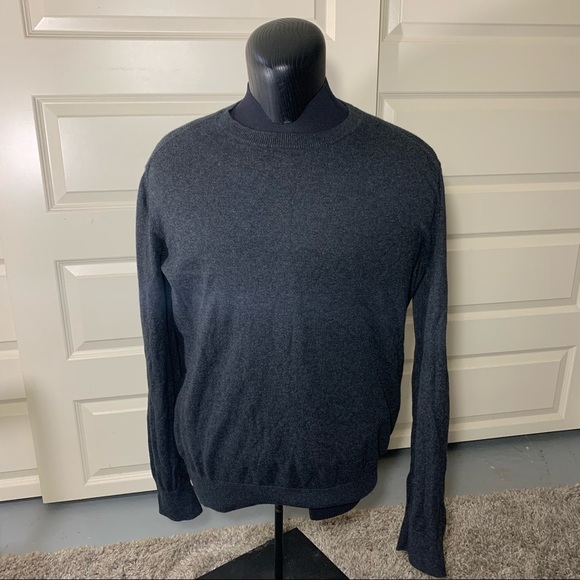 banana Republic Men's XL Cotton Cashmere Gray Sweater Crew Neck Long Sleeves - Picture 4 of 7